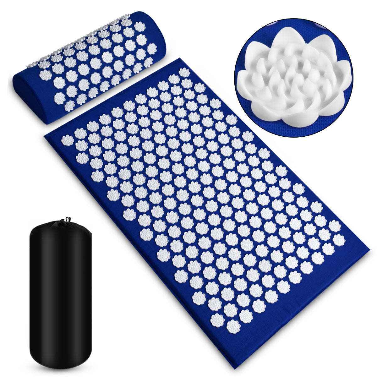 Acupressure mat set — Black and Gold colour variant